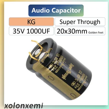 1/2 КГ Сверхпрочный Аудиоконденсатор 35 В 1000 МКФ 20x30 мм Тип III Золотые Ножки Аудио Усилитель Фильтрация Nikon Nichicon Высочайший