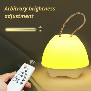 1 × Креативный подвесной светильник USB DC 12V Настольный светодиодный Маленький ночник с дистанционным управлением, домашний уход за глазами, Освещение спальни, сон
