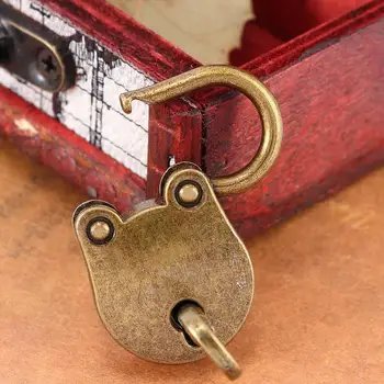 1 Комплект бронзовых металлических мини-замков с ключом Old Vintage Padlocks Lock