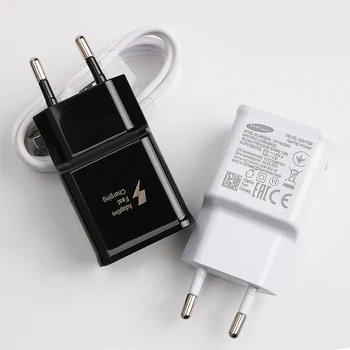 1 Комплект Быстрого зарядного устройства для мобильных телефонов Samsung S6/S8/S9/S10 USB Европейское и американское быстрое зарядное устройство QC3.0