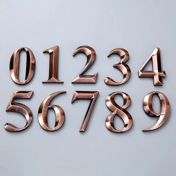 1 шт. 7 см 3D Самоклеящееся покрытие номера дома Цифры на воротах от 0 до 9 Адресный знак Домашняя Наклейка Дверная этикетка