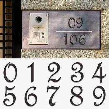 1 шт. Акриловая 3D табличка с номером двери, табличка с номером ящика дома, табличка с цифрами от 0 до 9, номер дома, адрес отеля, квартиры, дверная табличка