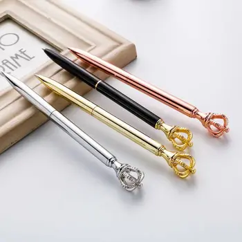 1 шт. Креативная многоцветная шариковая ручка Dream Crown, деловая металлическая офисная вращающаяся ручка, школьные канцелярские принадлежности