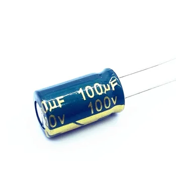 10 шт./лот 100 В 100 МКФ Низкое СОЭ/Импеданс высокочастотный алюминиевый электролитический конденсатор размер 10X14 100 В 100 МКФ 20%
