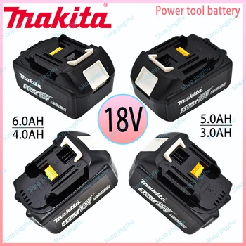 100% Оригинальная аккумуляторная батарея для электроинструмента Makita 18 В 3.0/4.0/5.0/6.0 Ач со светодиодной литий-ионной батареей BL1860B BL1830 BL1850