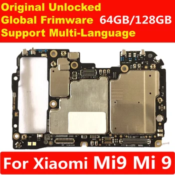 100% Оригинальная Материнская Плата Для Xiaomi Mi 9 Mi9 Материнская Плата С Полными Чипами Схемы Основной платы Плата за Плату Глобальная Прошивка