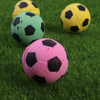 12 Шт Губчатый Футбол Футбольные Мячи Маленькие Красочные Мячи для Кошек Игрушечные Мячи (Случайный цвет)