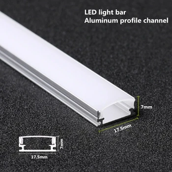 2-30 шт./лот светодиодный алюминиевый профиль U Style 0,5 М для светодиодной ленты 5050 5630, молочно-прозрачная крышка для алюминиевого канала