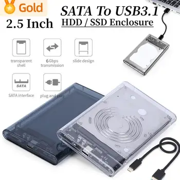 2,5-Дюймовый Внешний Корпус жесткого диска SATA к USB3.1 Корпус жесткого диска 6 Гбит/с USB3.1 к Type-C SATA HDD SSD Чехол для жесткого диска для ноутбука