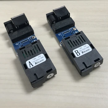 2 Пары Гигабитных Мини-Оптоволоконных Медиаконвертеров 1 Волокно 1 RJ45 Оптический Ethernet Оптоволоконный Коммутатор 100/1000 М Плата PCBA Однорежимный Симплексный