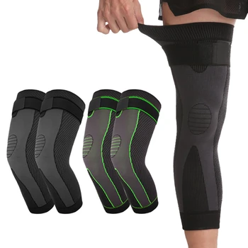 2 шт./1 пара спортивных компрессионных рукавов для полных ног, наколенники, поддерживающий протектор для тяжелой атлетики, Артрит, Облегчение боли в суставах