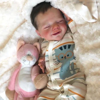 20-дюймовая уже раскрашенная кукла-Реборн, Апрель, полностью виниловая, можно стирать на теле, на 3D коже видны Вены, реалистичная игрушка для новорожденных для девочек