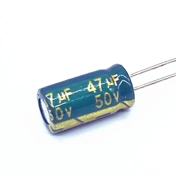 20 шт./лот высокочастотный низкоомный алюминиевый электролитический конденсатор 50v 47UF размером 6*12 47UF 20%
