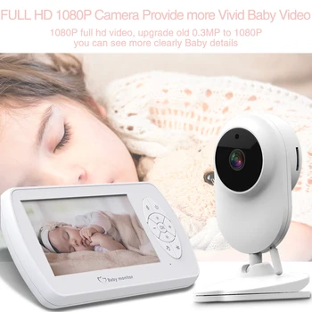 2022.1080P Электронный Радионяня с Камерой Наблюдения Baby Nanny Camera Mini Babyphone Camers 4.3 