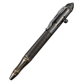 2022 Новая твердая латунная гелевая ручка ручной работы с закручивающимся рисунком, пишущий инструмент с болтовым механизмом