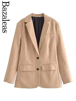 2023 bazaleas магазин осенних блейзеров traf, пальто, блейзеры, официальная женская одежда Trf Button
