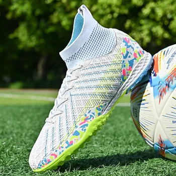 2023 Летние новые футбольные кроссовки, нескользящие футбольные бутсы для взрослых, дышащие футбольные бутсы, амортизирующие тренировочные кроссовки