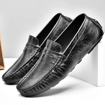 2023 Мужская Повседневная Обувь Модная Мужская Обувь Ручной Работы Из Замши, Мужские Лоферы, Мокасины Без застежки, Мужские Туфли на плоской подошве, Мужская Обувь Для вождения
