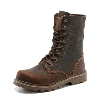 2023 Новые мужские ботинки в стиле Вестерн на открытом воздухе, винтажные ковбойские сапоги, мужские легкие комфортные рыцарские ботинки, осенне-зимняя обувь большого размера