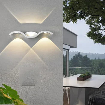 2024 новый светодиодный настенный светильник-бра для дома, внутренние или наружные настенные светильники с белым или черным корпусом 220 В, настенный светильник
