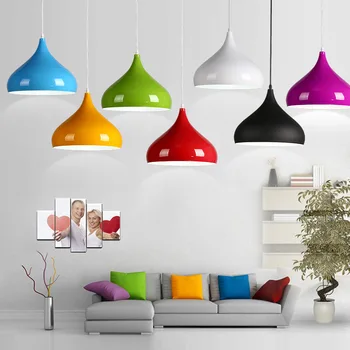 24 см Современные минималистичные креативные и персонализированные декоративные люстры красочные настольные лампы для кафе люстры