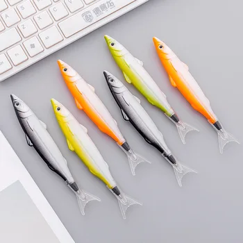 24 Шт Оптом Новая Шариковая ручка Fish Серии Creative Ocean Шариковые Ручки для моделирования рыб Подарочные Канцелярские принадлежности Kawaii