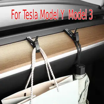 2шт Автомобильный Крючок Переднего Багажника для Tesla Модель 3 Модель Y Органайзер Держатель Багажной Сумки Переднее Сиденье Толстый Бардачок Вешалка Для Бутылки С Водой