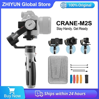3-осевой карданный стабилизатор Zhiyun Crane M2S для легкой беззеркальной камеры Actioncams Смартфона iPhone 13