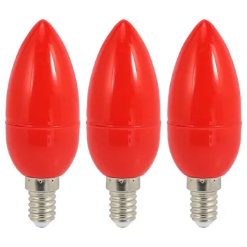 3X светодиодных подсвечника Лампочки для свечей Красная Лампа Фортуны Божественные огни Энергосберегающие Подсвечники E14