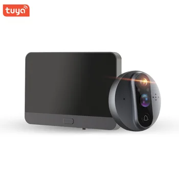 4,3-дюймовый экран Беспроводной видеодомофон HD Cat's Eye Tuya Интеллектуальный визуальный дверной звонок Wifi Домофон Индуктивный мониторинг
