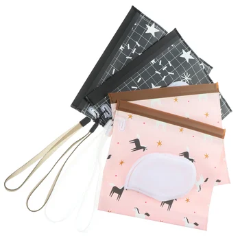 4 Шт Дорожные салфетки Чехол с застежкой-раскладушкой, сумка для переноски, держатель для салфеток, Контейнер для младенца