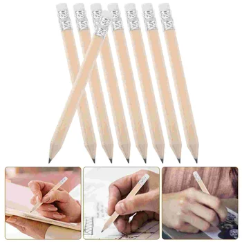 50 шт Удобных забавных карандашей для студентов, стираемых многоразовых деревянных канцелярских принадлежностей для рисования
