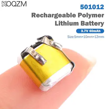501012 Литий-полимерная аккумуляторная батарея емкостью 40 мАч 3,7 В для TWS Bluetooth Гарнитуры Смарт-часов MP3 MP4 Игрушек