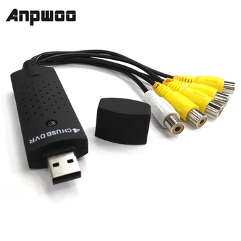 ANPWOO 4 канала видеозахвата USB DVR, USB-адаптер видеозахвата для изменения видео для отображения на карте видеорегистратора ПК