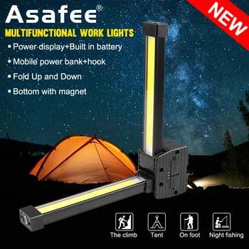 Asafee FT32, портативный светодиодный рабочий светильник мощностью 450 ЛМ, Магнитная Подвесная лампа, USB Перезаряжаемый фонарик, Водонепроницаемый фонарь, Походный фонарь