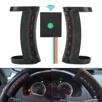 Bluetooth Светодиодный переключатель подсветки Универсальный 10 Клавиш Беспроводного управления Кнопками рулевого колеса для автомобильного радио DVD GPS Andriod плеера