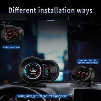F9 Auto HUD Driving Computer GPS OBD2 Head Up Display Спидометр с Навигационной Системой Охранная Сигнализация Автомобильный Электронный Аксессуар