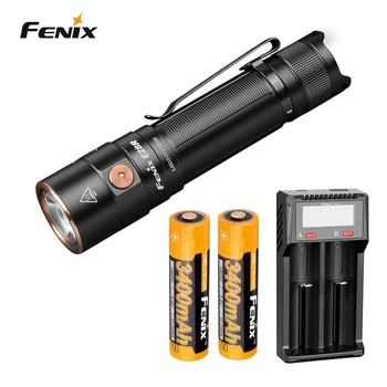 Fenix E28R USB-C перезаряжаемый компактный фонарик EDC мощностью 1500 люмен + батарея 2x3400 мАч + зарядное устройство D2