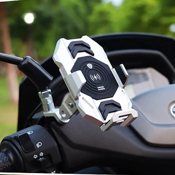 Future Eyes E10 Мотоциклетный Телефон GPS Держатель Противоударный Водонепроницаемый 15 Вт Беспроводное Зарядное Устройство Для Езды На Велосипеде Навигационный Кронштейн Алюминий