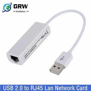 Grwibeou 10/100 Мбит/с Ethernet Адаптер USB 2,0 к Сетевой карте Локальной сети RJ45 Для Портативных ПК Macbook Windows 7 8 10