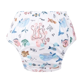 HappyFlute 4 ряда Регулируемых плавательных штанов из дышащей сетчатой ткани с застежкой на талии, Многоразовый моющийся Летний детский подгузник