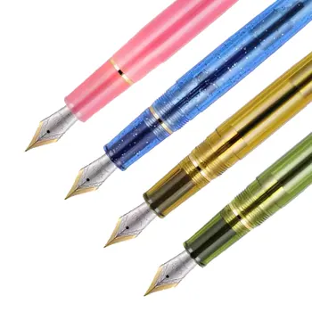 Jinhao 82 Акриловая Авторучка Spin Golden EF F С Кончиком для Письма Чернилами, Ручки для Бизнеса, Офиса, Школьные Принадлежности, Подарочная Ручка Нового цвета