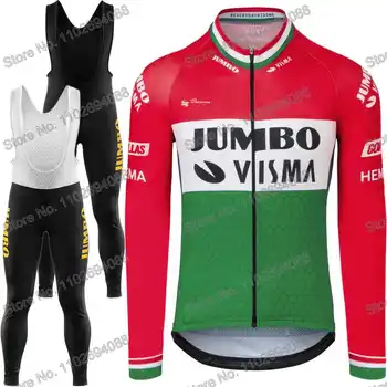 Jumbo Visma 2023 Велоспорт Джерси Мужской Комплект Венгерский Чемпион Велосипедная Одежда Рубашка Для Шоссейного Велосипеда Костюм MTB Велосипедная Термо Куртка