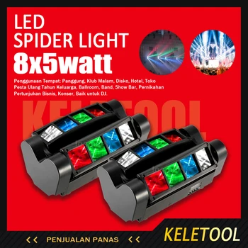 KELETOOL 8x5 Вт spider light мини светодиодная лампа для проектора spider light лазерная движущаяся головка мощностью 40 Вт движущаяся головка spider moving
