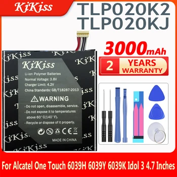 KiKiss TLP020K2 TLp020Kj 3000 мАч Перезаряжаемый Аккумулятор Для Alcatel OneTouch One Touch 6039H 6039Y 6039K Idol 3 4,7 