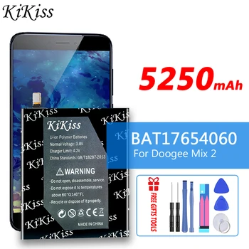 KiKiss Аккумулятор Большой Емкости 5250mAh BAT17654060 Для Смартфона Doogee Mix 2 Mix2 Новейшего производства