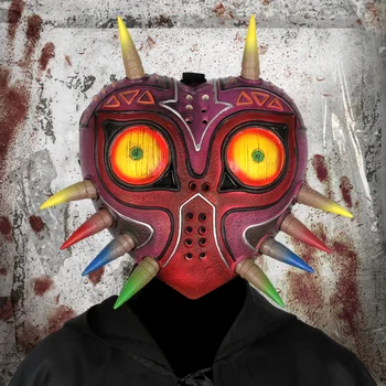 Majoras Mask Legend Забавная Новинка, Латексная маска, Страшная Реалистичная маска для лица, Хэллоуин, Косплей, костюм, Реквизит для взрослых