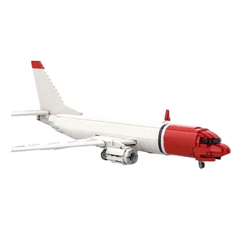 MOC Norwegian Aiplane 737-800 Набор строительных блоков для самолета, высокотехнологичная модель пассажирского самолета, игрушки для детей, подарки детям на День рождения