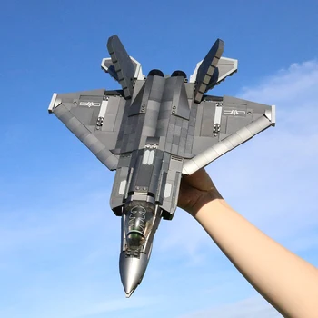 MOC Модель китайского военного истребителя J-35, Строительные блоки, Оружие, Новый тип бронетранспортера, Стелс-истребитель, Кирпичи, игрушки