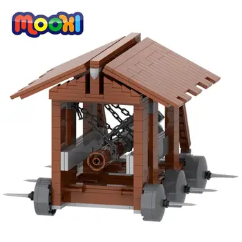 MOOXI Военно-инженерная машина, строительные блоки, детали для сборки кирпичей, Обучающая детская игрушка для детей, подарок на День рождения MOC5011